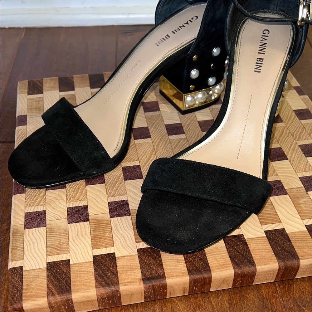 Gianni Bini Black Women's Heels Sz 8 - Picture 7 of 12